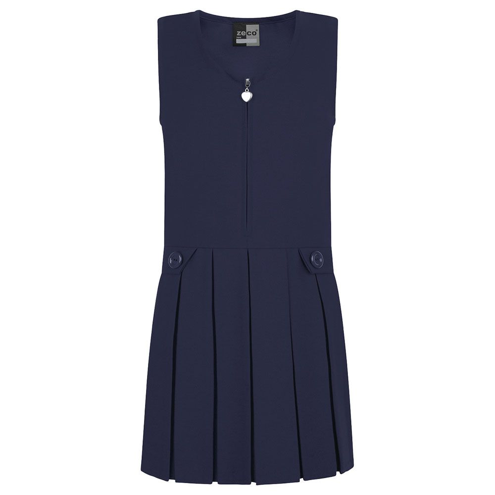 navy blue school pinafore front