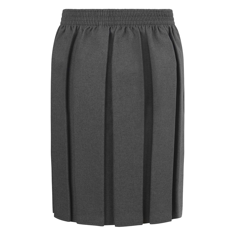 ZET New Girls School Uniform Box Pleat Skirt 2-13 Years Black Grey Navy 