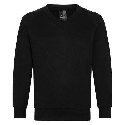 Black School Sweatshirt - V Neck