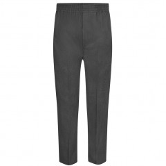 boys elastic waist school trousers grey