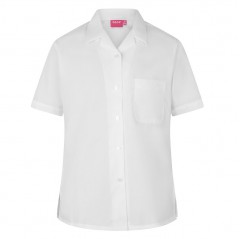 short sleeve revere collar school blouse (22-46)