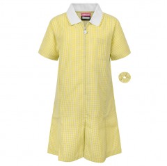 yellow gingham school dress front