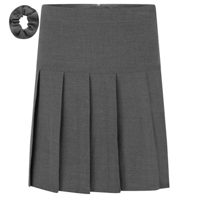 Grey Pleated School Skirt