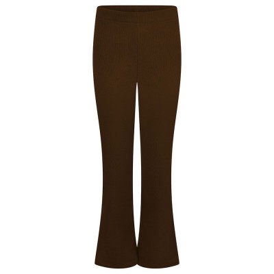 Girls Brown School Trousers - Hipser Flare