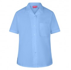 sky blue school blouse revere short sleeve