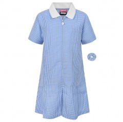 gingham blue school summer dress